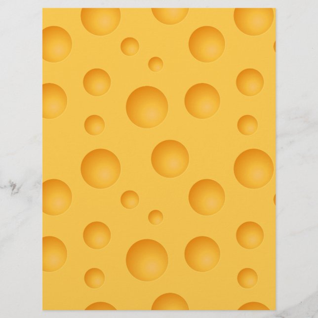 Flyer Teste padrão amarelo do queijo (Frente)