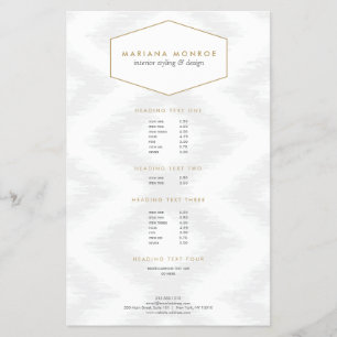 Flyer Teste padrão de Ikat no insecto cinzento do