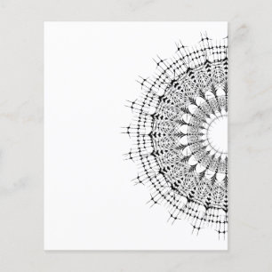 Flyer Teste padrão do caleidoscópio da mandala do