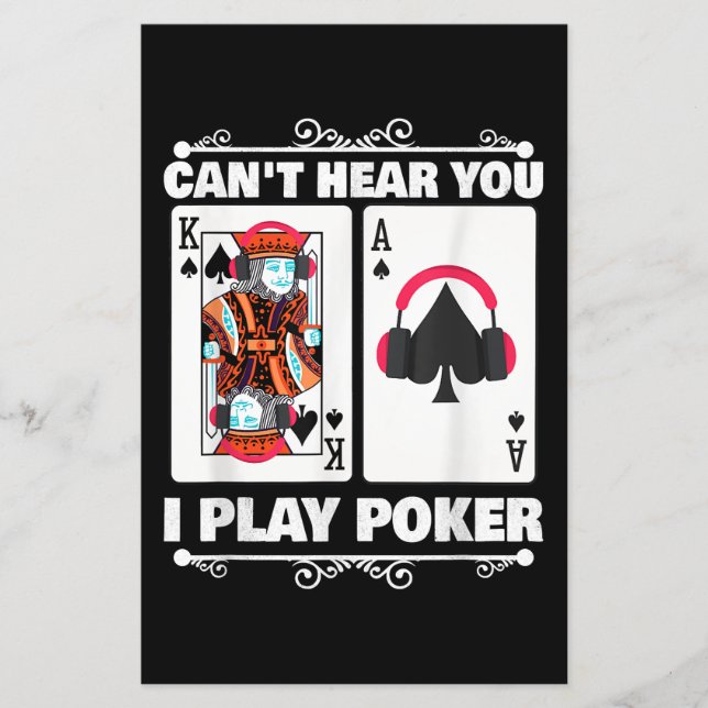 Flyer Texas Holdem Poker Cant Ouve Você Eu Jogo Poker (Frente)