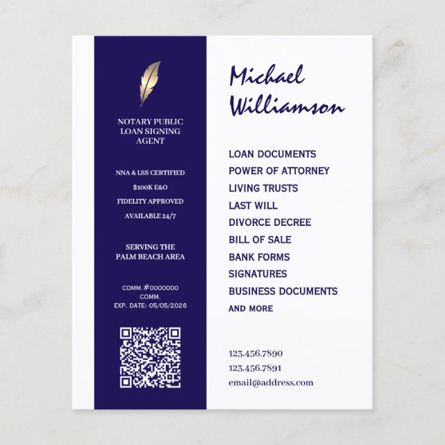 Flyer Texto do estilo corporativo limpo (Frente)