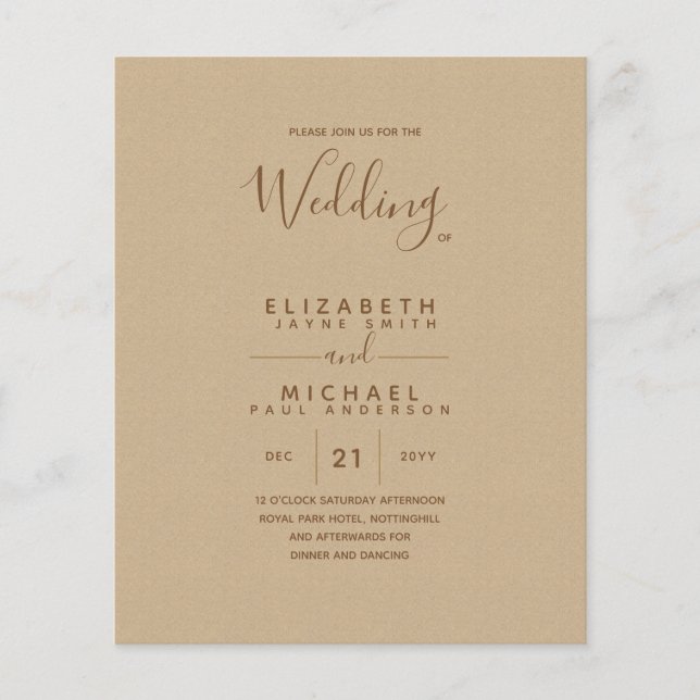 Flyer Texto Dourado monocromático monocromático Elegante (Frente)