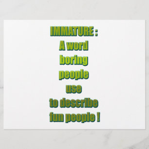 Flyer Texto engraçado imaturo