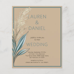 Flyer Texto Minimalista do PAPEL Código QR Café Casament