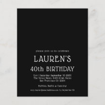 Texto simples do PAPEL Festa aniversário de 40 ano