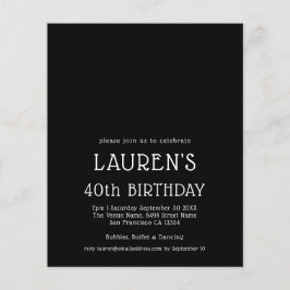 Flyer Texto simples do PAPEL Festa aniversário de 40 ano