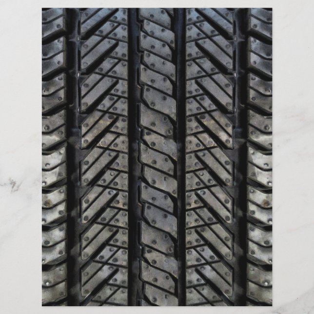 Flyer Textura automotiva de borracha de na moda (Frente)