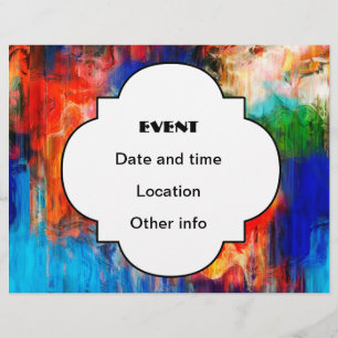 Flyer Textura colorida