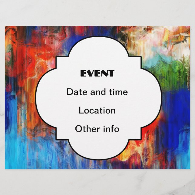 Flyer Textura colorida (Frente)