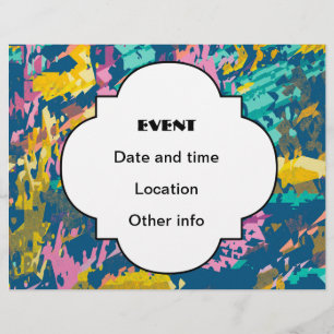 Flyer textura de 3 cores