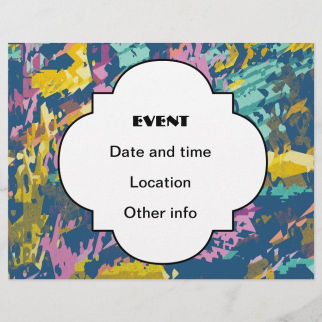 Flyer textura de 3 cores (Frente)