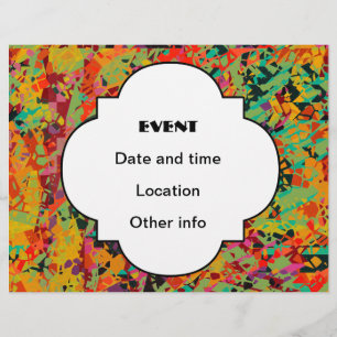 Flyer Textura de orifícios coloridos