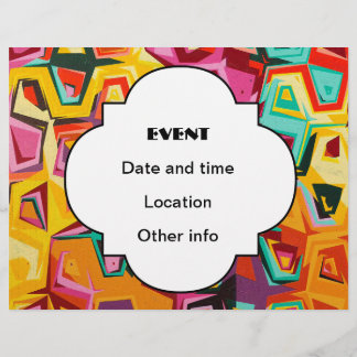 Flyer Textura de orifícios coloridos