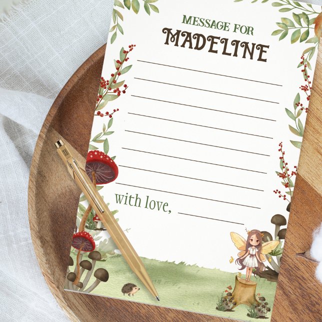 Flyer Time Capule Message Fairy First Forest Birthday (Message for Madeline - Time Capsule - Fairy First Birthday)