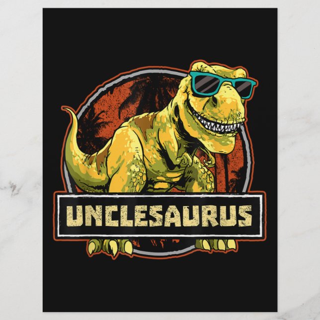 Flyer Tio-sauro T rex Tio Saurus Dinossauro (Frente)