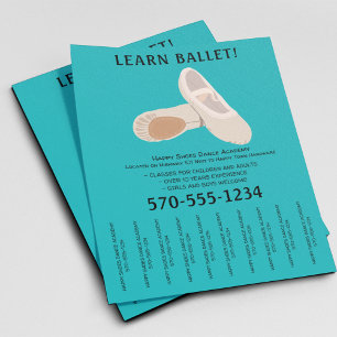 Flyer Tiras de rasgos para dançarinas de Balé bronzead