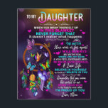 Flyer To My Daughter Butterflies Gift, Daughter Birthday<br><div class="desc">To My Daughter Butterflies Gift,  Daughter Birthday Gift</div>