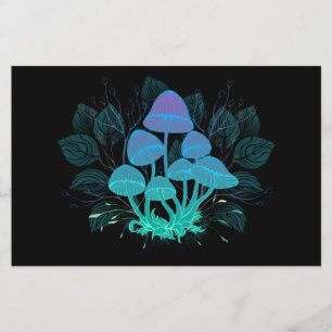 Flyer Toadstools em arbustos