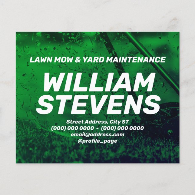 Flyer Tons escuros verdes do serviço de Yard (Frente)