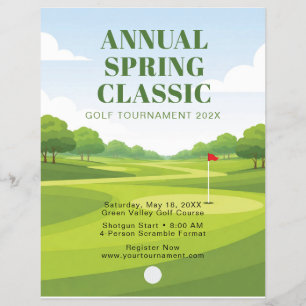 Flyer Torneio Anual de Golfe Clássico da Primavera