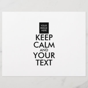 Flyer TOTALMENTE PERSONALIZADO KEEP CALM e SEU TEXTO