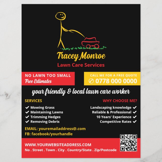 Flyer Trabalhador de Cuidados de Leão, Serviços de Cuida (Frente)