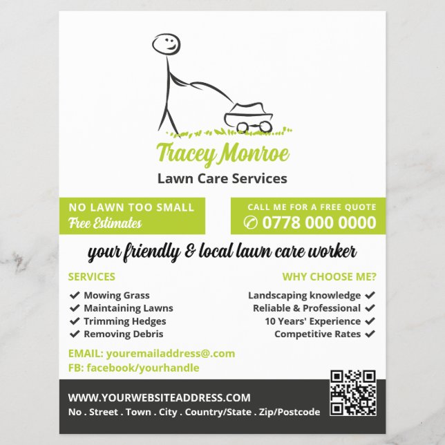 Flyer Trabalhador de Cuidados de Leão, Serviços de Cuida (Frente)