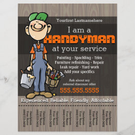 Flyer Trabalho Handy Man.Carpenter.Plumber.Painter.Yard