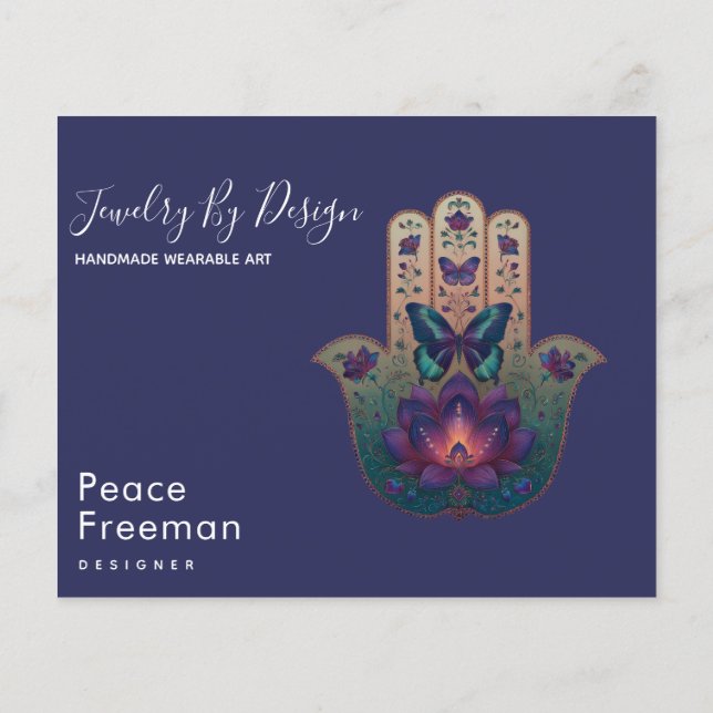 Flyer Transformação Sagrada | Design da Mão Hamsa (Verso)