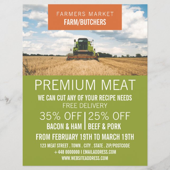 Flyer Trator no Campo, Publicidade do Agricultor & Açoug (Frente)