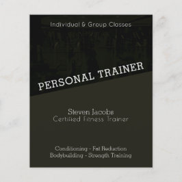 Flyer Treinador de ginástica de sombreado escuro moderno