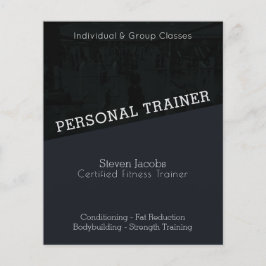 Flyer Treinador de ginástica de sombreado escuro moderno