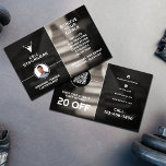 Flyer Treinador de malhação inspirado pela Gym<br><div class="desc">Estilo profissional moderno de promoção com espaço para logotipo, foto de perfil pessoal, código QR e texto promocional. A página de mídia social tem aparência que pode ser mais editada na opção Editar na parte inferior. Estilo de design horizontal único para treinadores pessoais malhações, clubes de ginástica. O modelo de...</div>