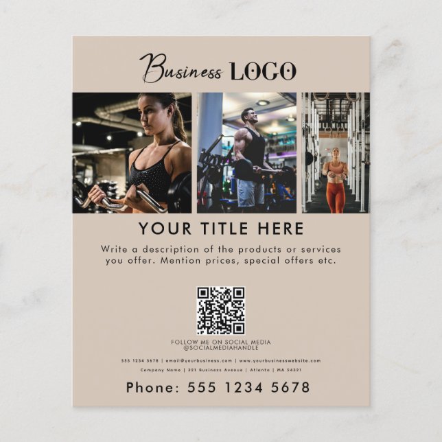 Flyer Treinador Pessoal para Malhação de Promocionais de (Frente)