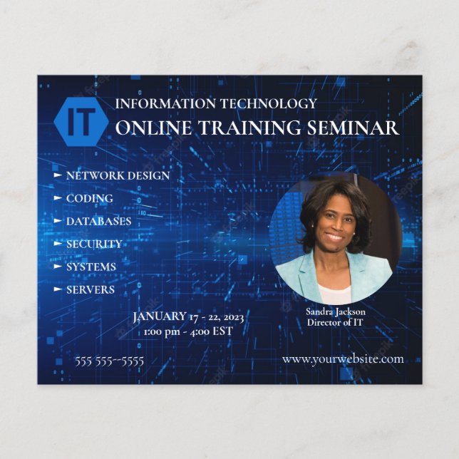 Flyer Treinamento em tecnologia da informação (Frente)