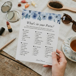 Flyer Trendy Dusty Blue Floral O que há no seu jogo de b