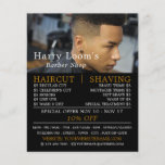 Flyer Trendy Hair Cut, Publicidade de barbeiros masculin<br><div class="desc">Trendy Hair Cut,  Bandeiras de publicidade masculinas na Loja de Cartão de visita.</div>