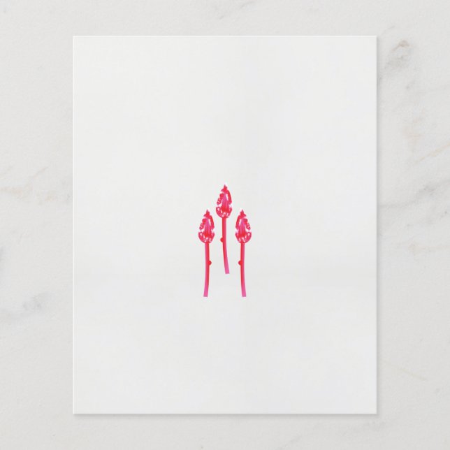 Flyer Três flores cor-de-rosa com fundo preto (Frente)