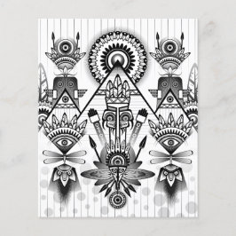 Flyer Tribal Nativo abstrato