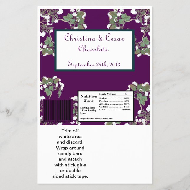 Flyer Troço de Peacock/Flor do Grande Bar de Hershey (Frente)