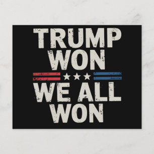 Flyer Trump Ganhou Nós Todos Ganhamos Presidente 47 EUA