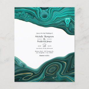 Flyer Turquesa e Ouro Strata Ágata Casamento