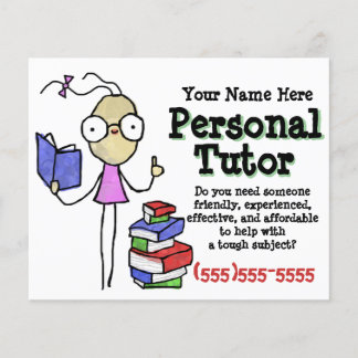 Flyer Tutor Particular.Ajuda nos Estudos.Promoção