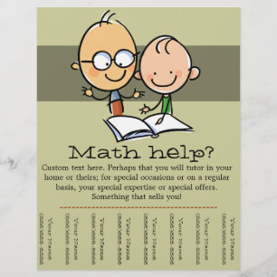 Flyer Tutor Tutoring Matth Reading promo sheet
