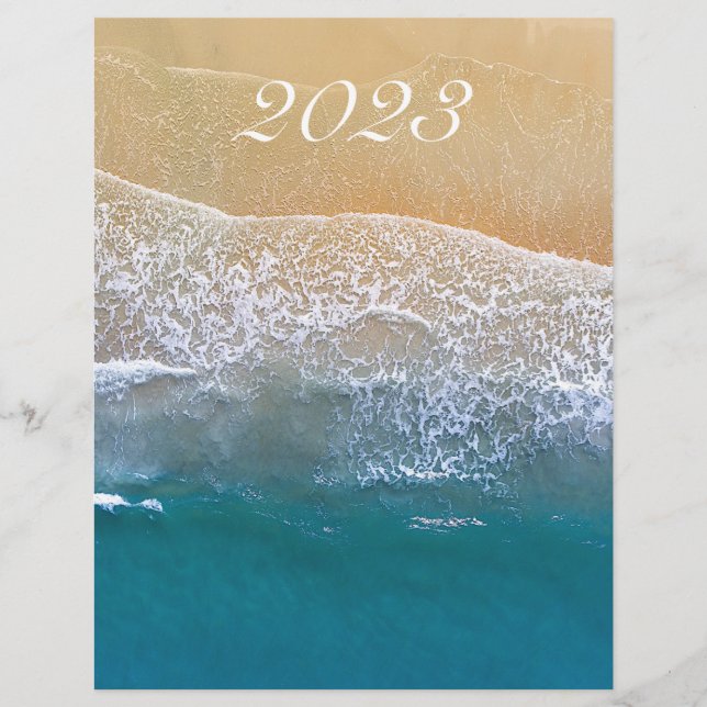 Flyer Um com o calendário do Beach 2023 (Frente)
