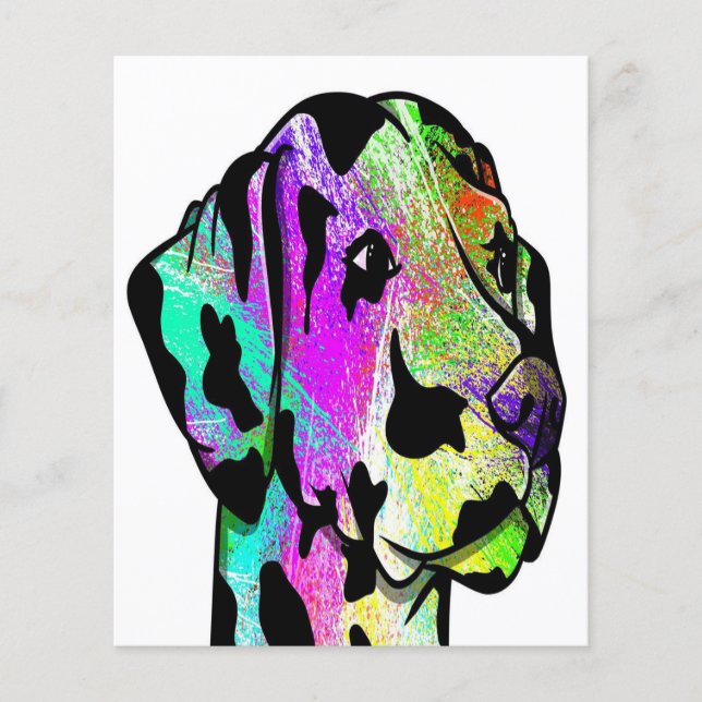 Flyer Um Dalmático Que Tem Uma Cor Brilhante (Frente)