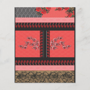 Flyer um design de papel de parede vermelho e preto