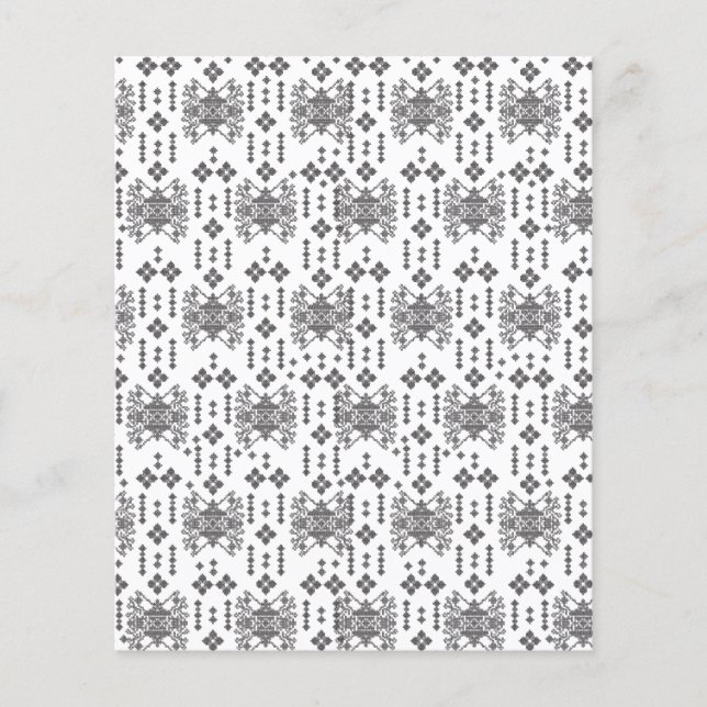 Flyer Um design monocromático simétrico com intricato (Frente)