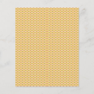 Flyer um fundo laranja e amarelo com círculos