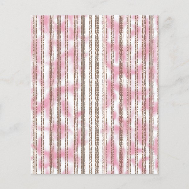 Flyer um fundo listrado rosa e branco (Frente)